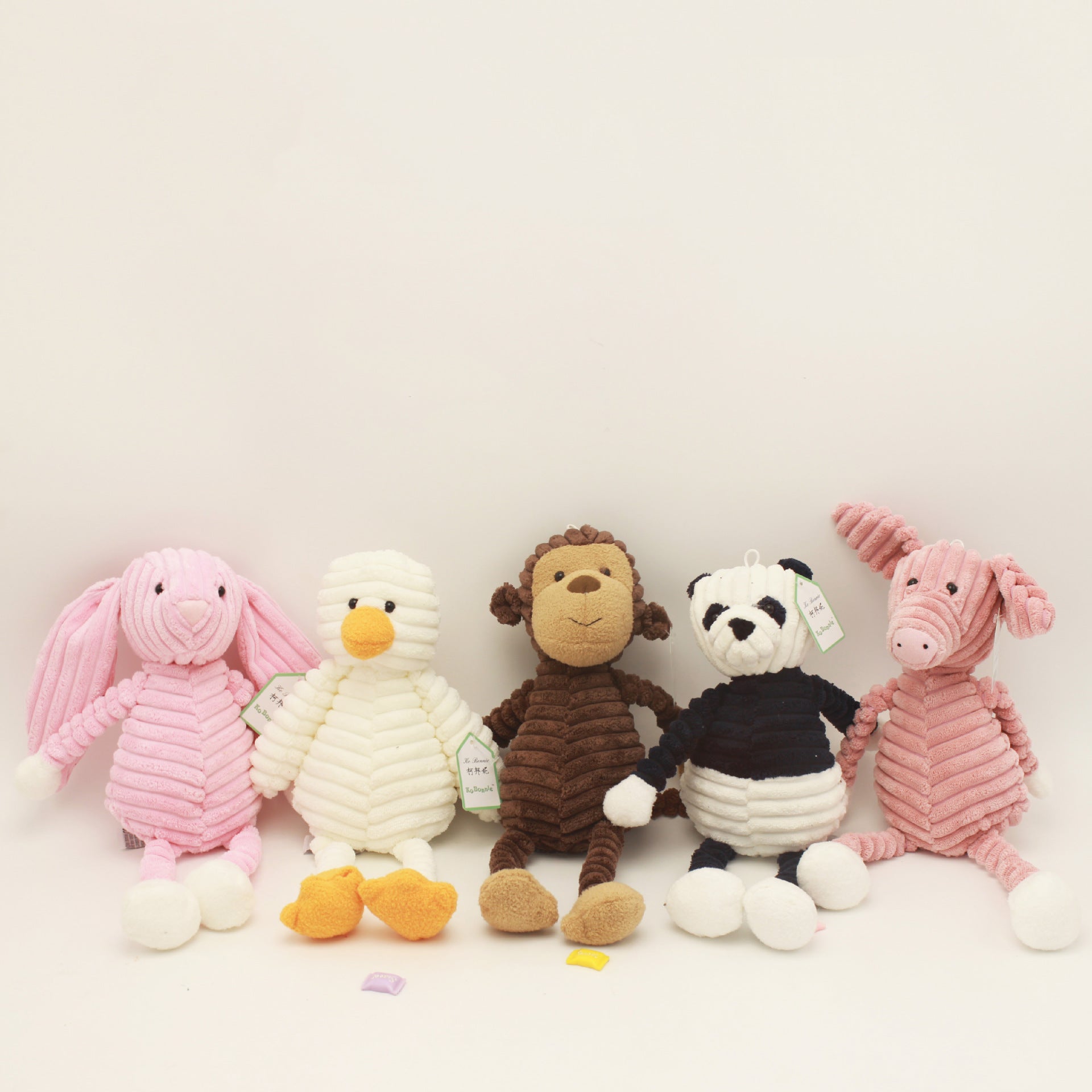 Soft plush stuffed animal toys for toddlers, for comfort and play, useful for nap time, travel, on the go.
