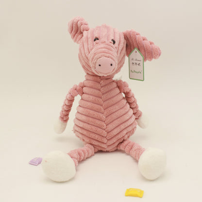Soft plush stuffed animal toys for toddlers, for comfort and play, useful for nap time, travel, on the go. Pig.