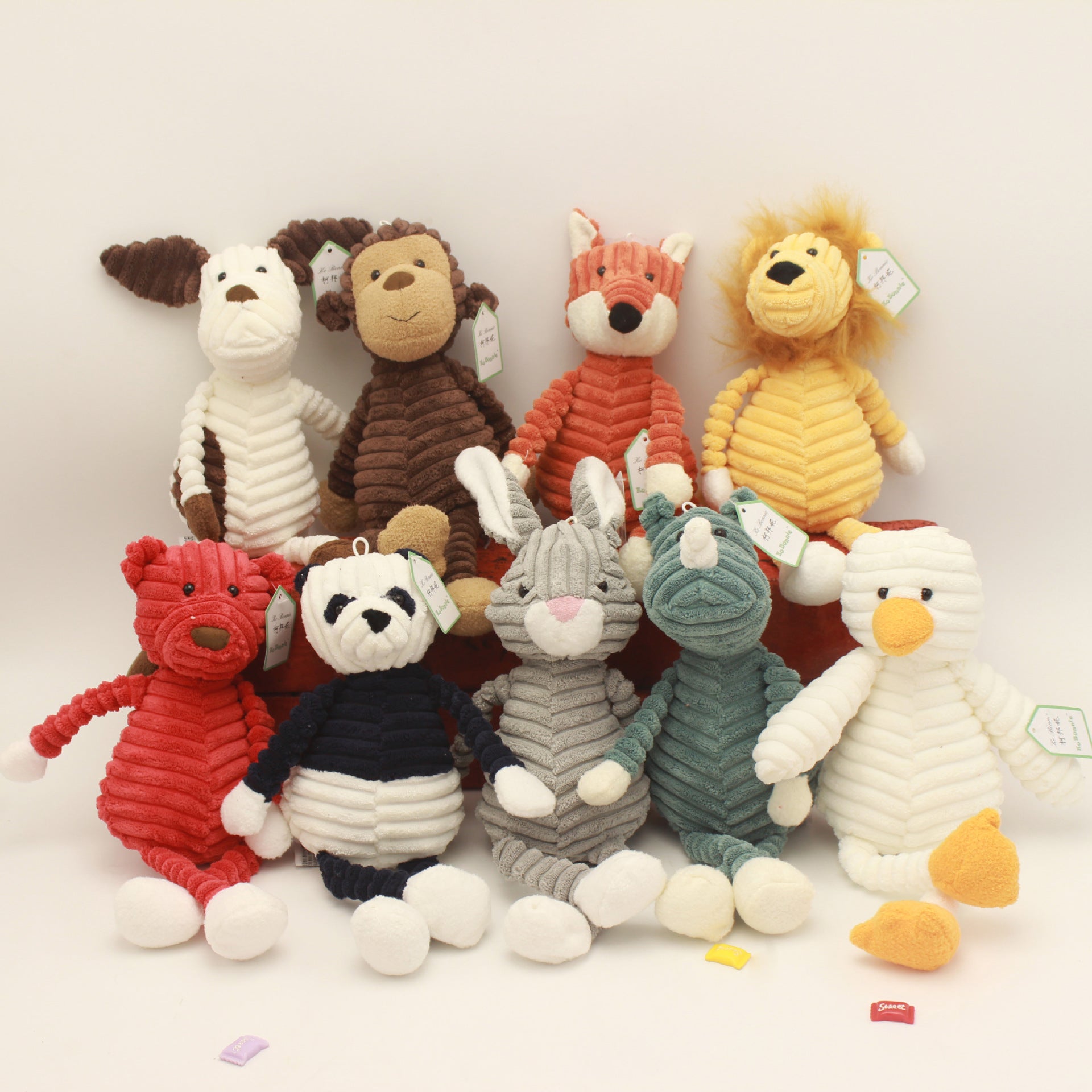 Soft plush stuffed animal toys for toddlers, for comfort and play, useful for nap time, travel, on the go.