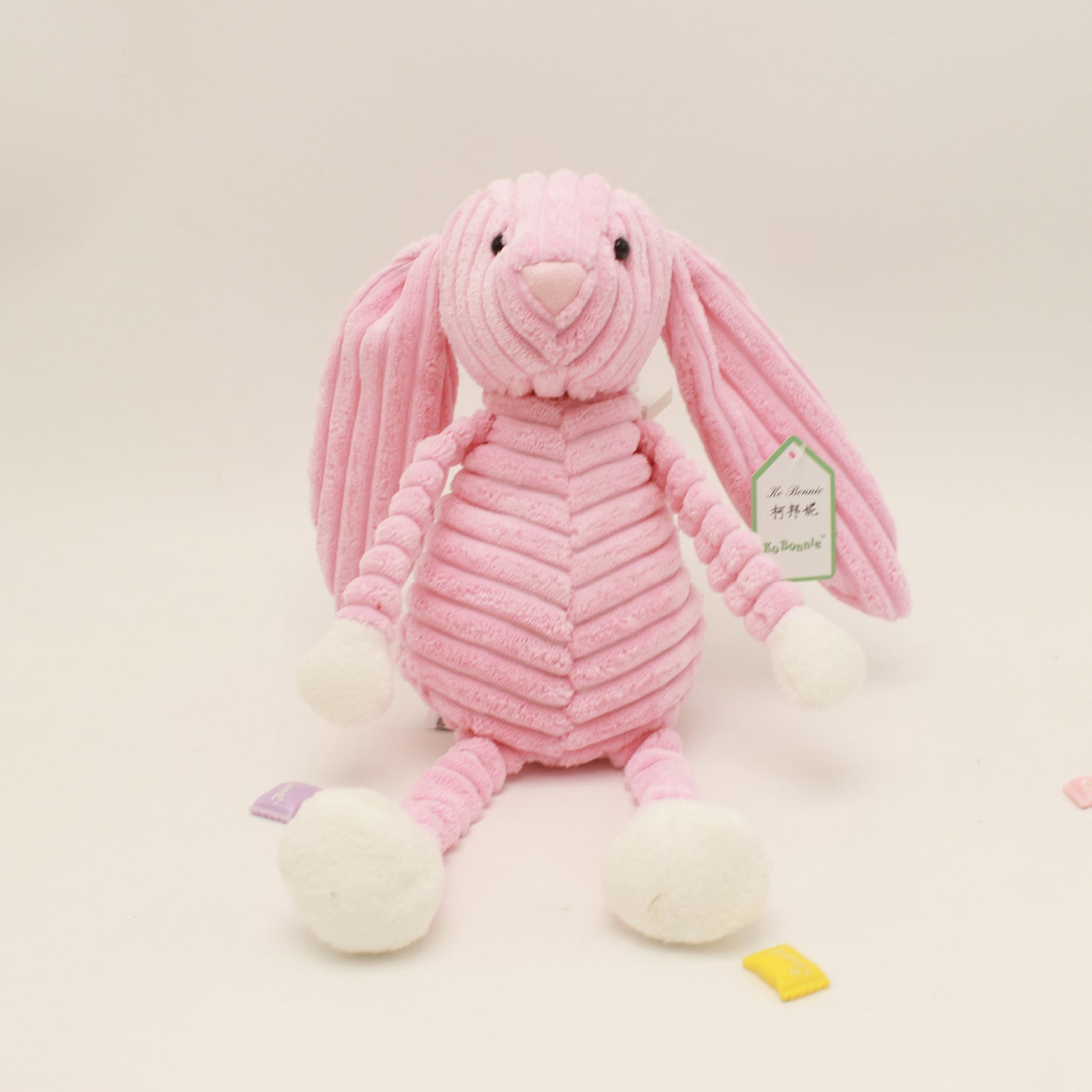 Soft plush stuffed animal toys for toddlers, for comfort and play, useful for nap time, travel, on the go. Bunny.