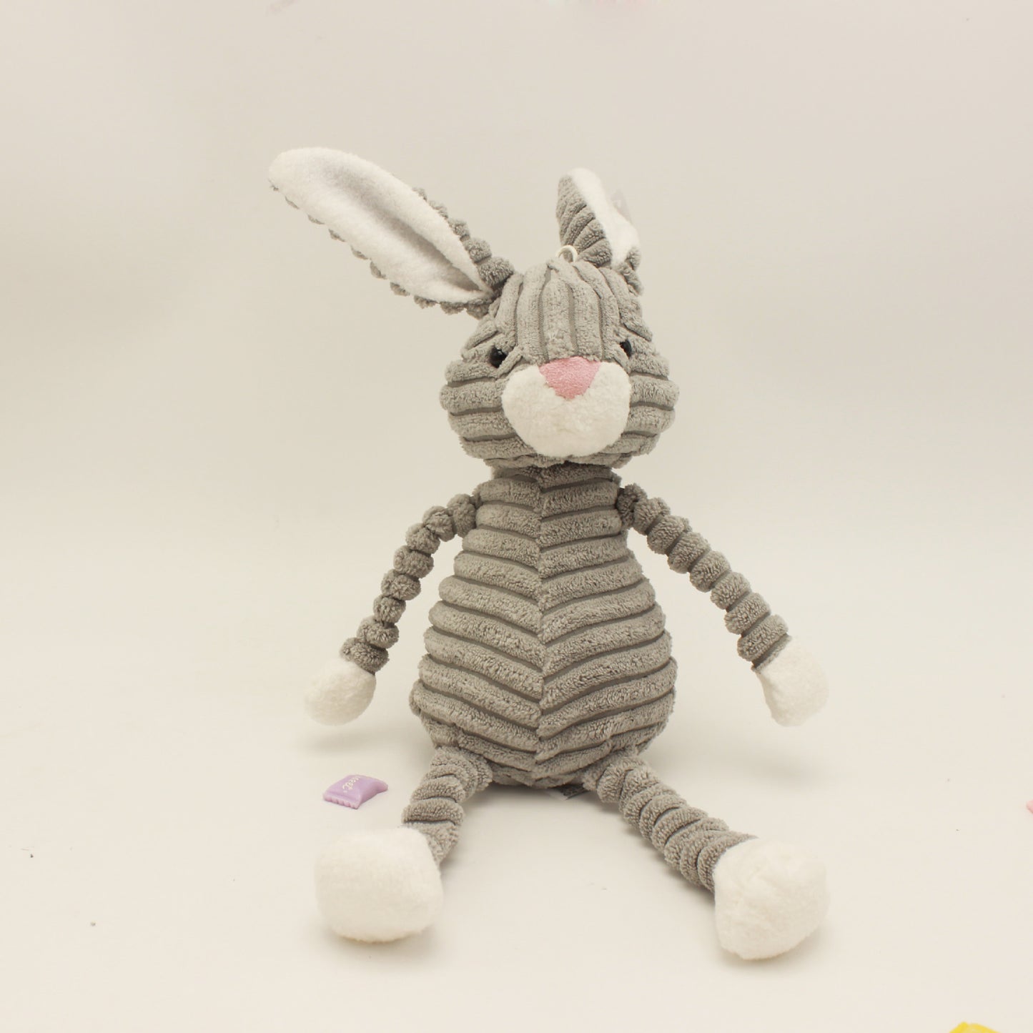 Soft plush stuffed animal toys for toddlers, for comfort and play, useful for nap time, travel, on the go. Rabbit.