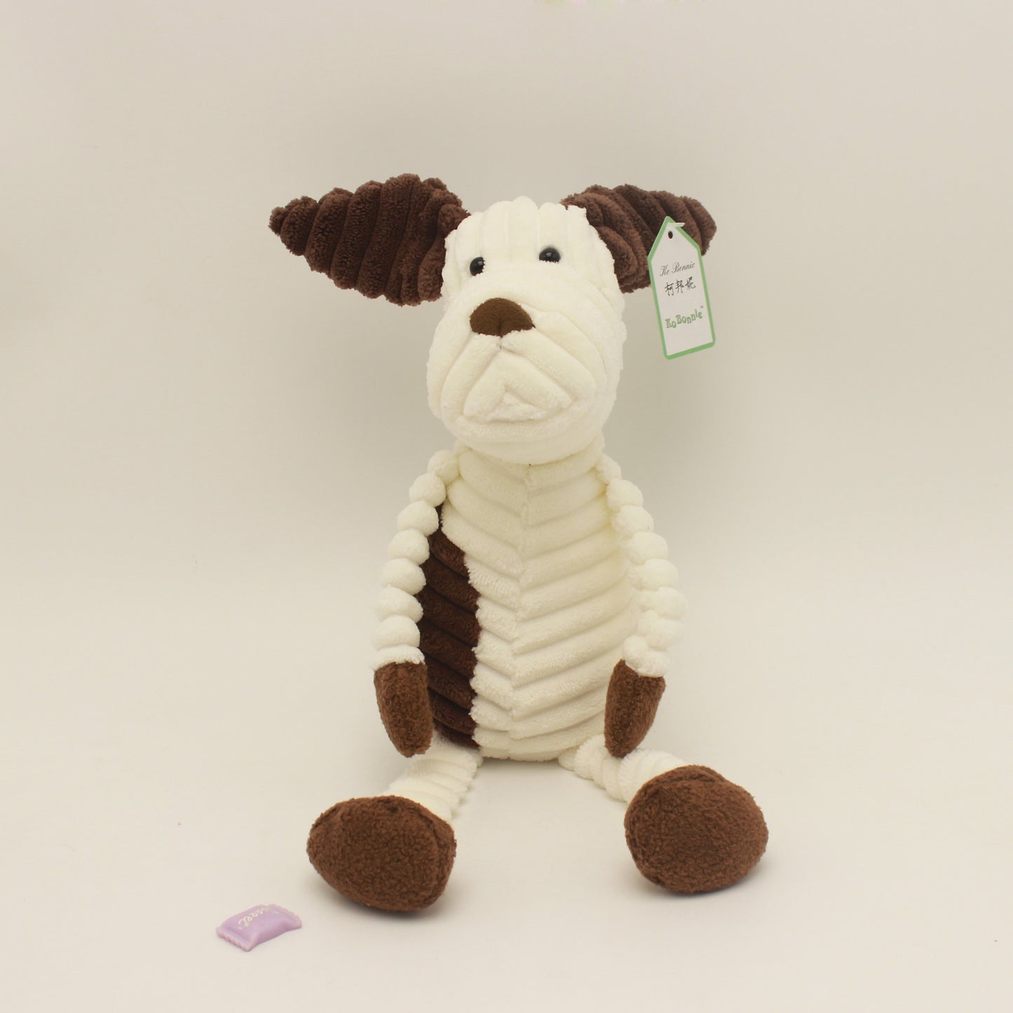Soft plush stuffed animal toys for toddlers, for comfort and play, useful for nap time, travel, on the go. Dog.