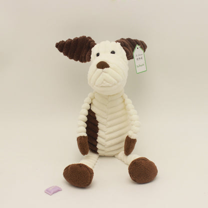 Soft plush stuffed animal toys for toddlers, for comfort and play, useful for nap time, travel, on the go. Dog.