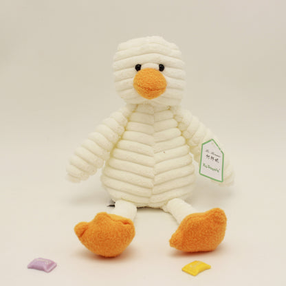 Soft plush stuffed animal toys for toddlers, for comfort and play, useful for nap time, travel, on the go. Duck.