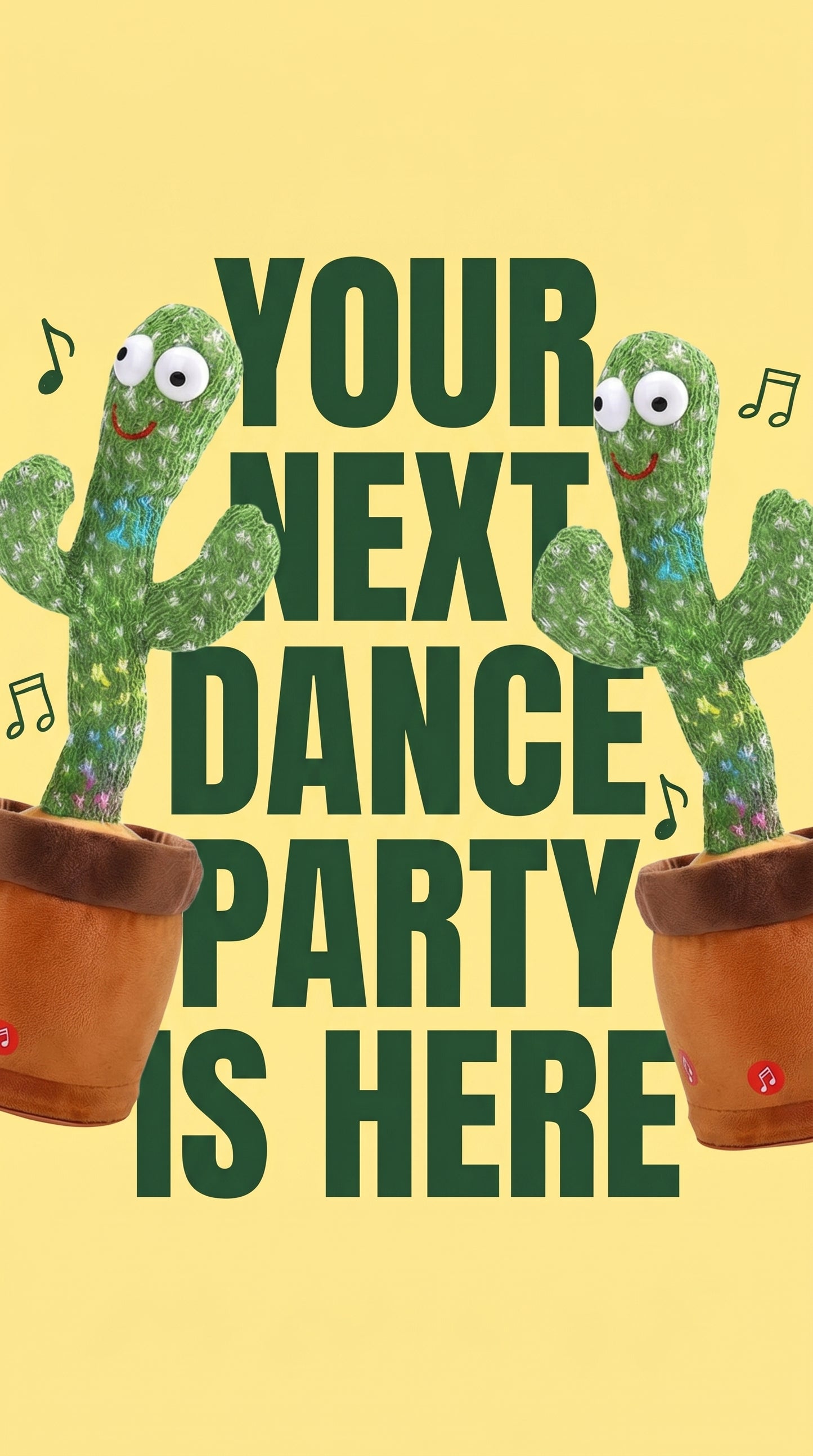 Dancing and talking cactus toy for toddlers, interactive screen-free play.