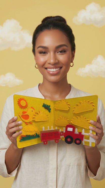Felt Montessori Busy Book for Toddlers (Ages 2–4) | Screen-Free Learning Set